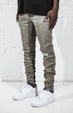 Destroyed Sand Denim Kollar Clothing
