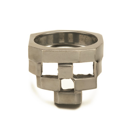 STACKED - RING - OXIDIZED 925 STERLING SILVER