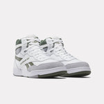 REEBOK CLASSICS White & Green BB 4000 II Mid Sneakers