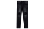 Purple Denim P002 MID RISE WITH TAPERED LEG - BLACK WASH BLOWOUT