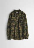 Camouflage Print Oxford in Brown