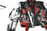 Biker Jacket White and Red