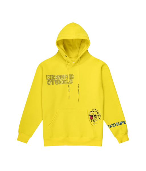 KIDSUPER Men Hoodies AW24FLCTP01 CREAM Yellow KidSuper Studios