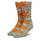 Plantife Melange Electric Orange Socks Huf