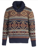 Schott NYC Southwestern Inspired Shawl Collar Sweater