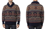 Schott NYC Southwestern Inspired Shawl Collar Sweater